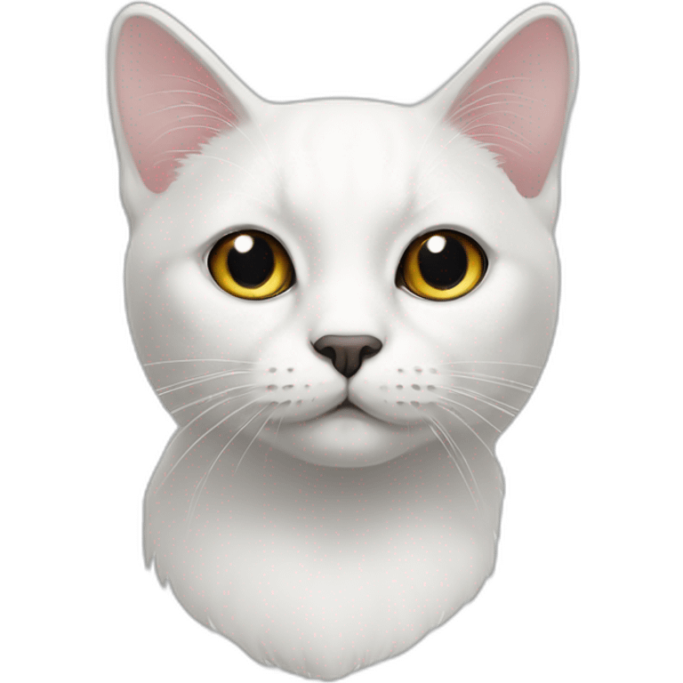 A White cat With black spot on the ears  emoji