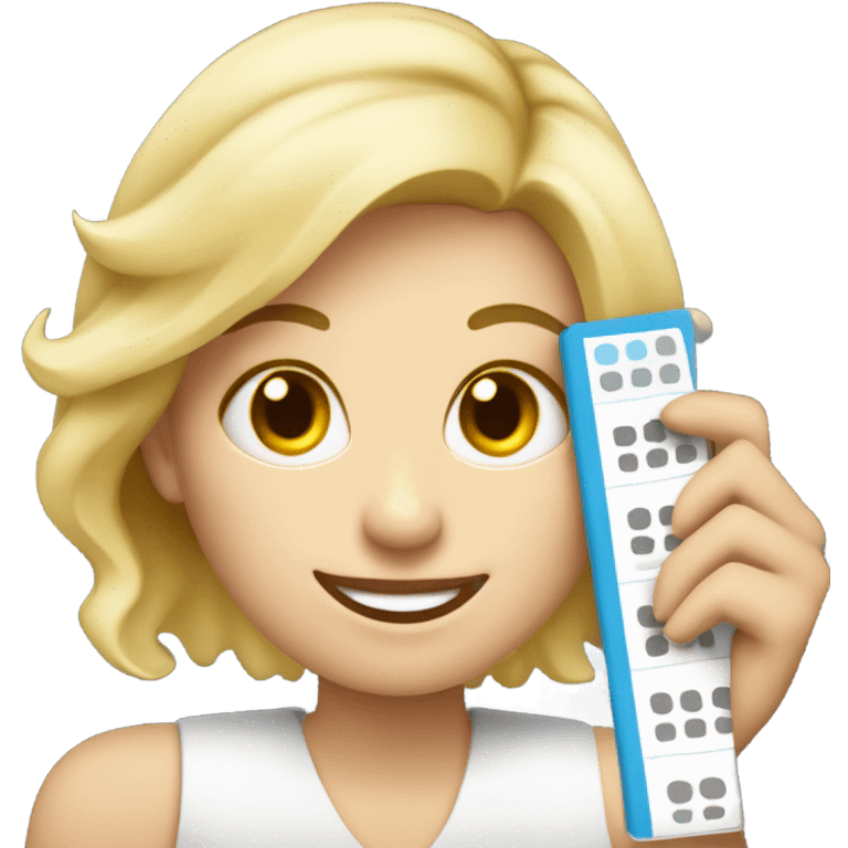 Apple looking emoji style, where is a blond, white woman who books an appointment emoji