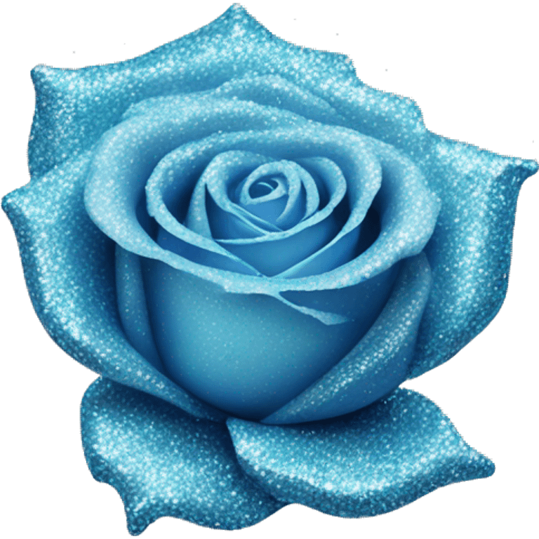 baby blue glitter rose emoji