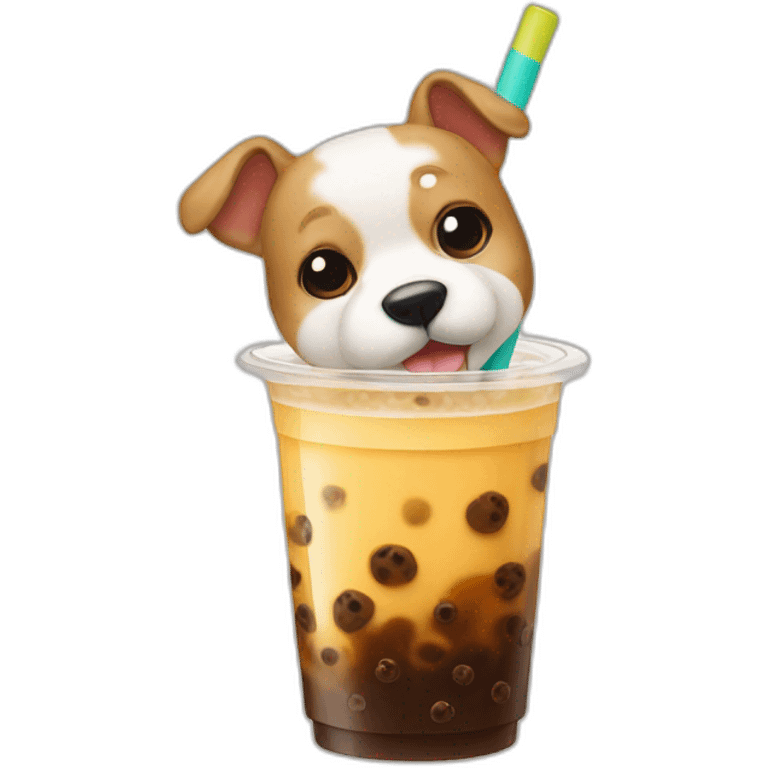 dog bubble tea emoji