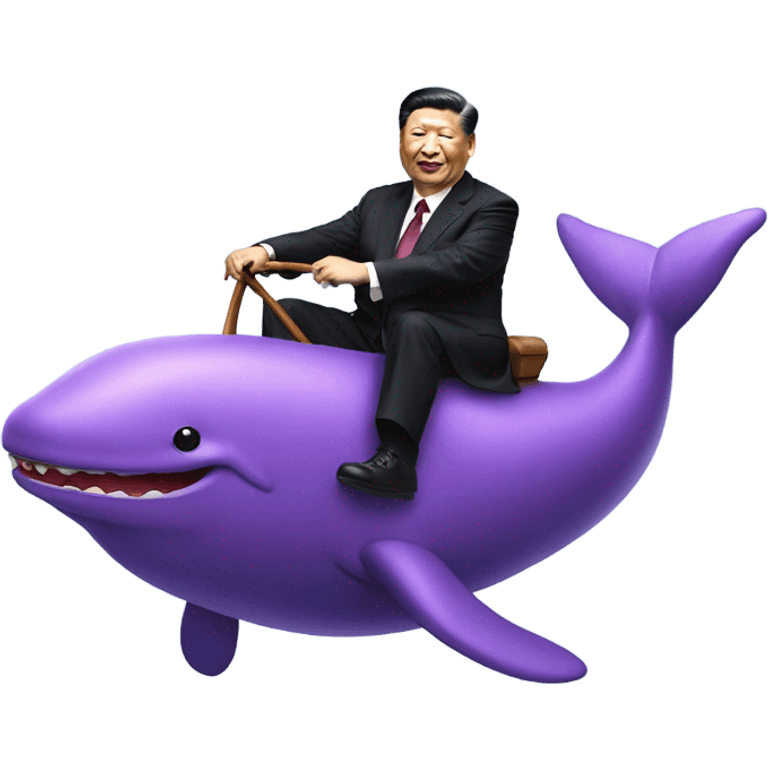 xi jinping riding purple whale emoji