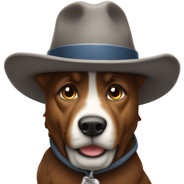 roscoe wearing a hat emoji