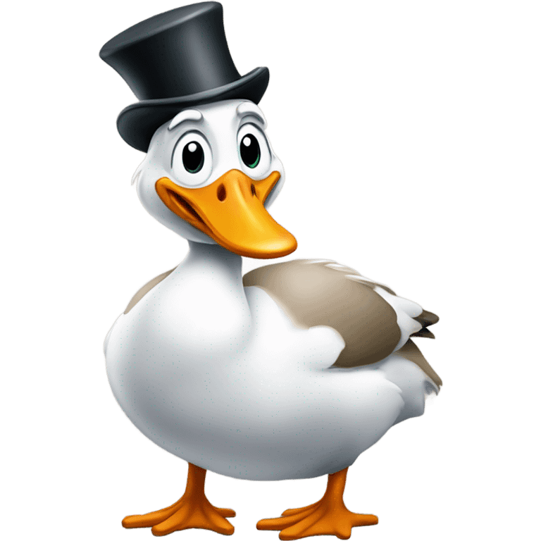 A Scrooge goose emoji