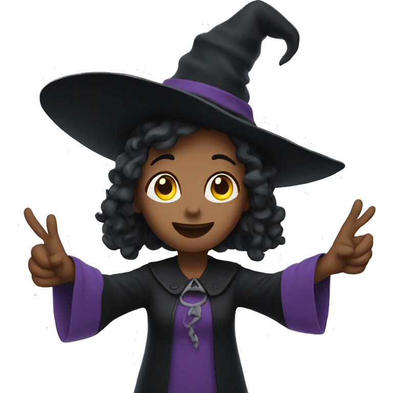 witch raise hand emoji