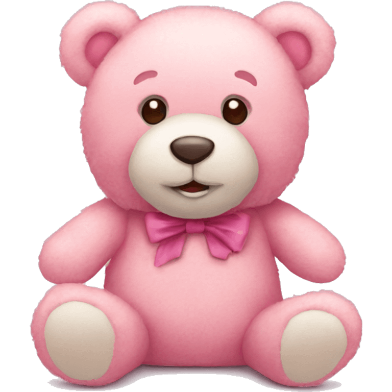 pink plush teddy bear emoji