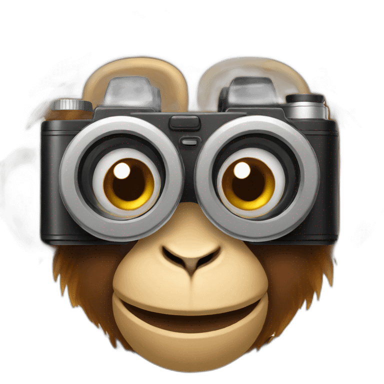 monkey taking a photo emoji