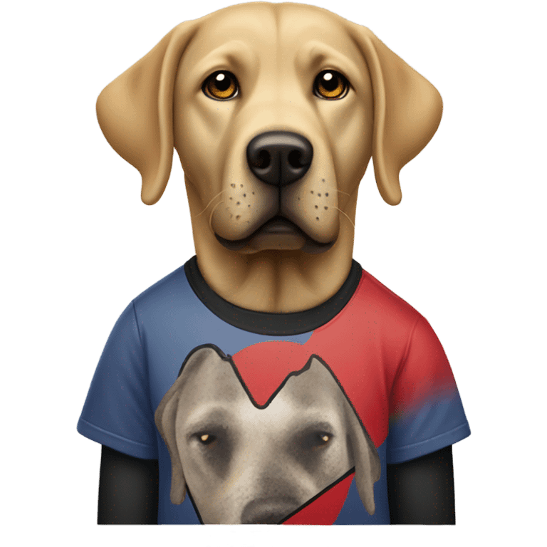 Labrador with a Rolling Stones t-shirt  emoji