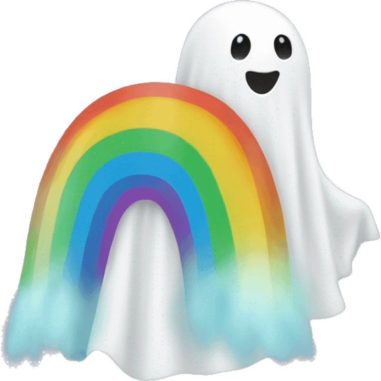 Rainbow ghost emoji