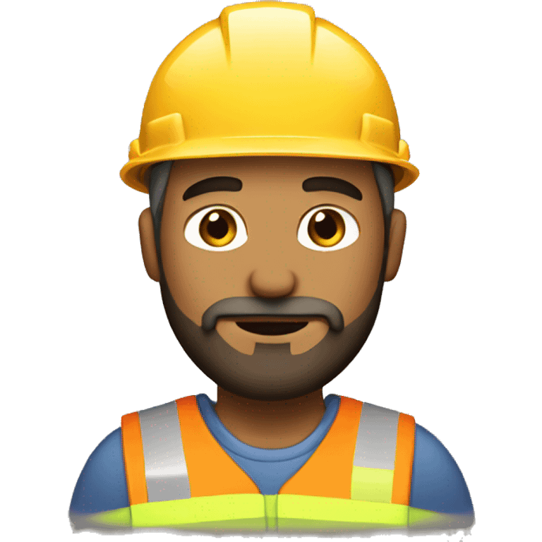 Tan construction worker with beard emoji