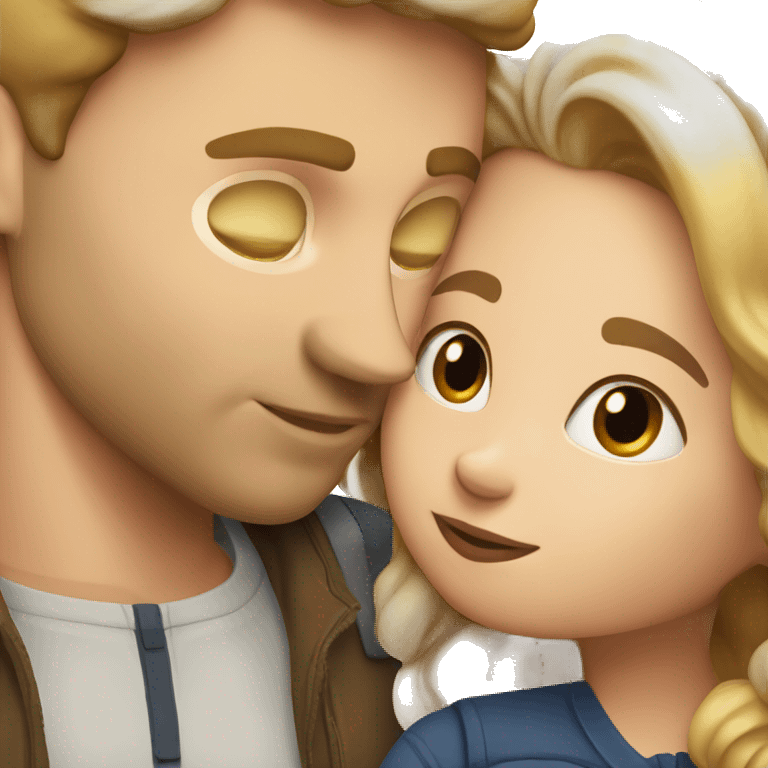 white guy and girl kissing emoji