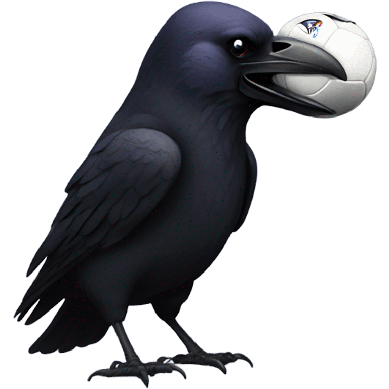 Raven with a football  emoji