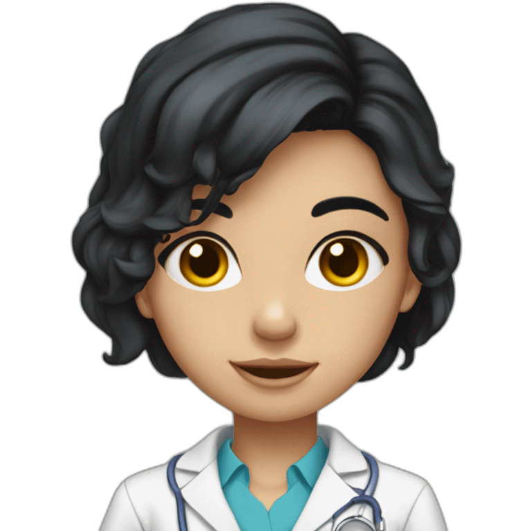 A beautiful black haired Solvak girl who studies anatomy emoji