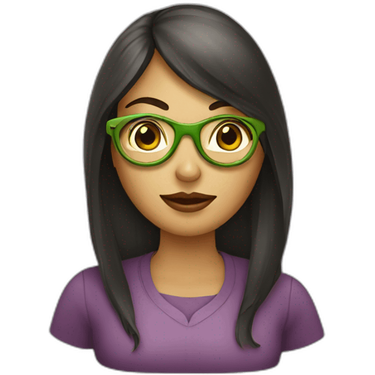 avocado-woman-femenist-in-eyeglasses emoji