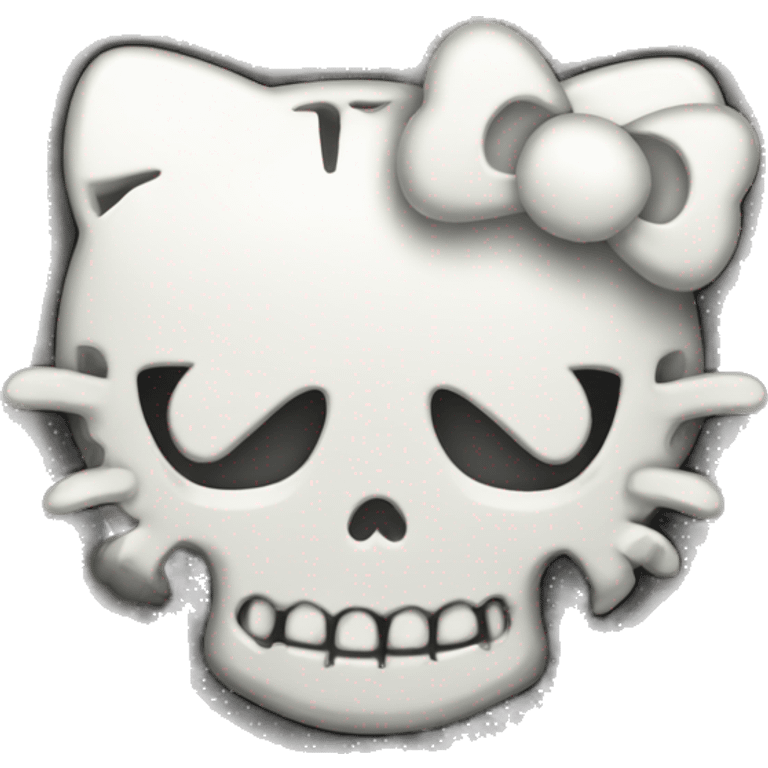 Hello kitty skull emoji