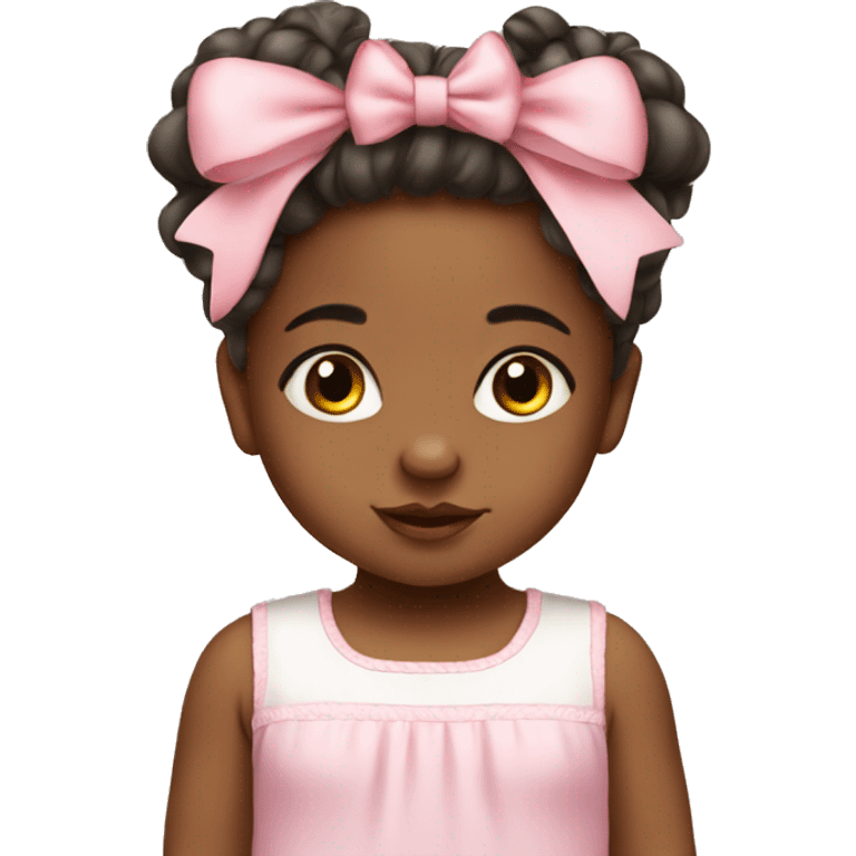 cute baby girl with bows on head emoji