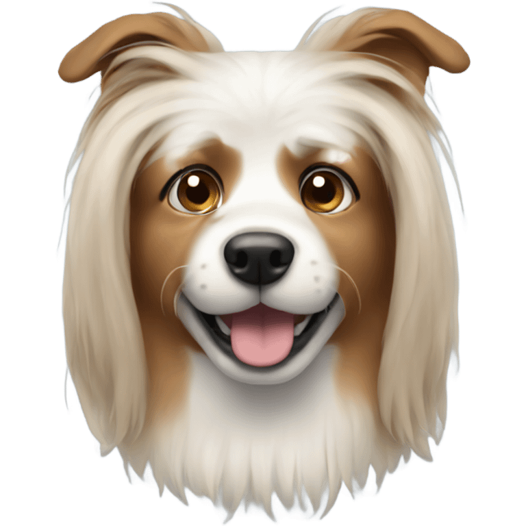 Dog with hair  emoji