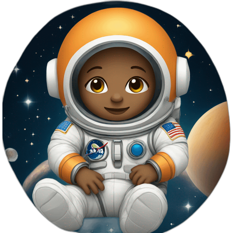 newborn in astronaut costume emoji