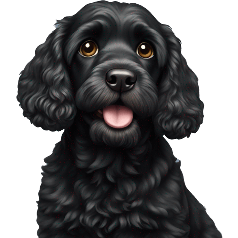 Black cockerpoo emoji