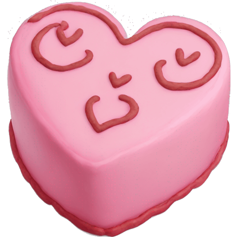 Heart shaped Gemini cake emoji