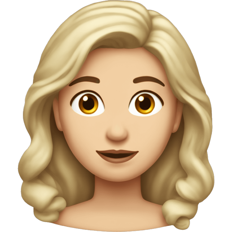 mujer bajita tez morena pelo rubio rizoso graciosa emoji