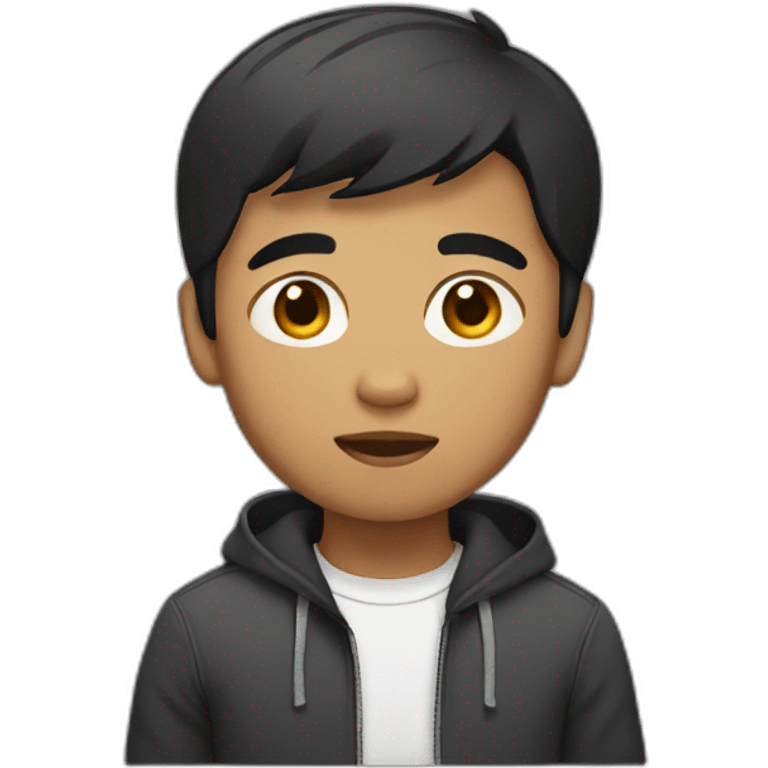 dark filipino boy short hair emoji