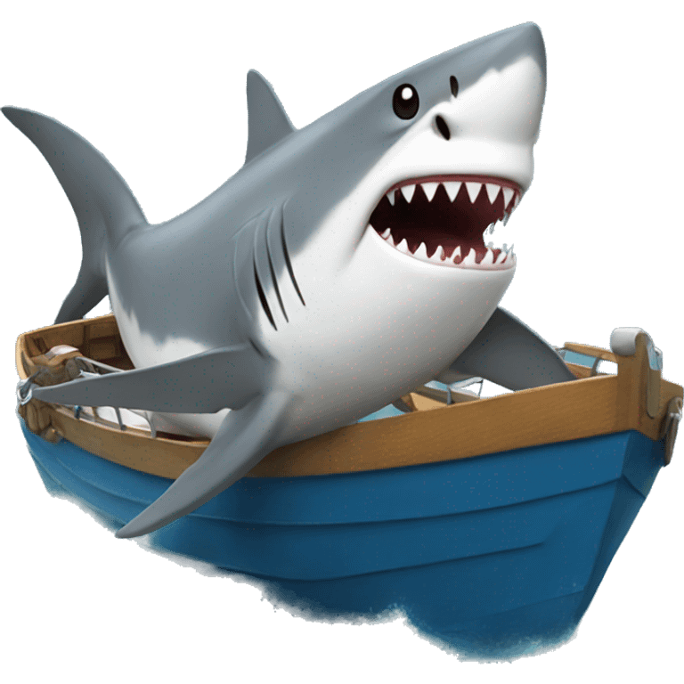 shark on a boat  emoji