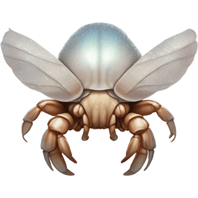 Hermit crab with angel wings emoji