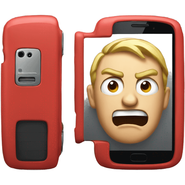 Furious Red smartphone  emoji