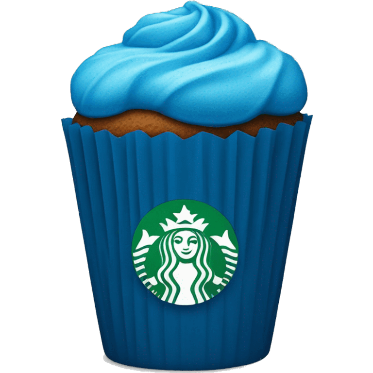 Blue Starbucks muffin emoji