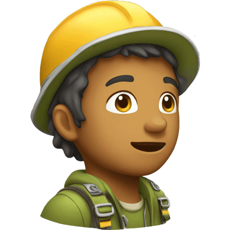 Climbing scout relief side profile style of emoji emoji