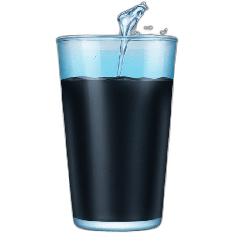 Black drink water emoji