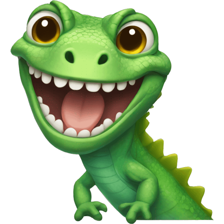 smiling lizard emoji