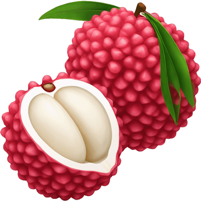 cut lychee emoji