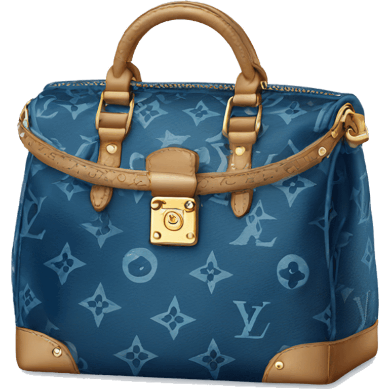 Blue Louis Vuitton bag emoji