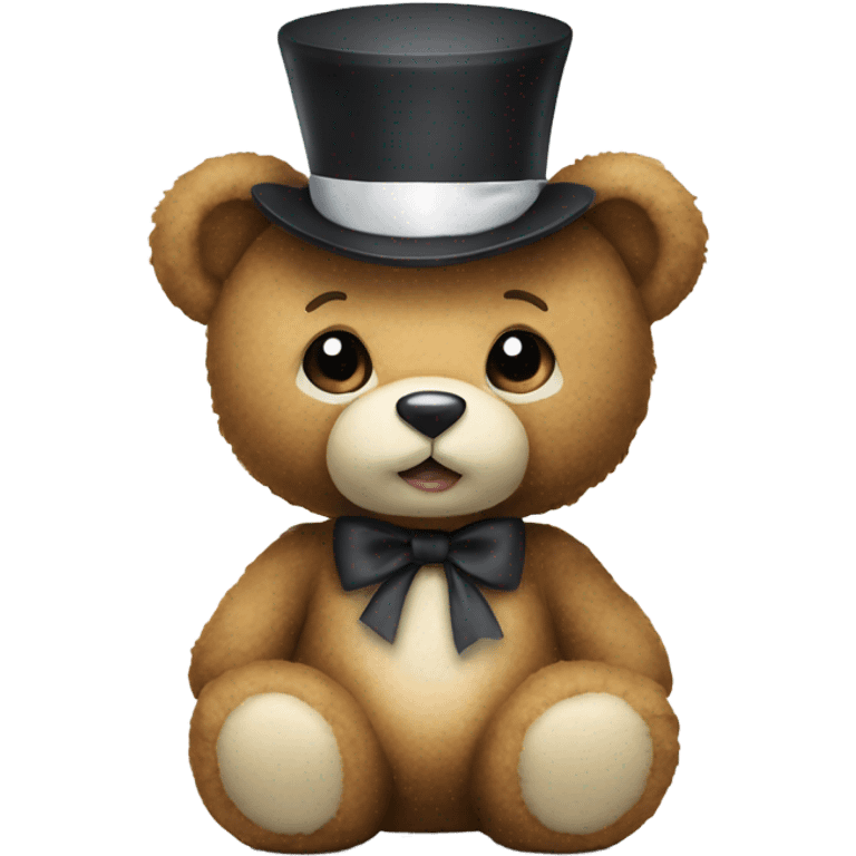 Teddy bear with white bow emoji