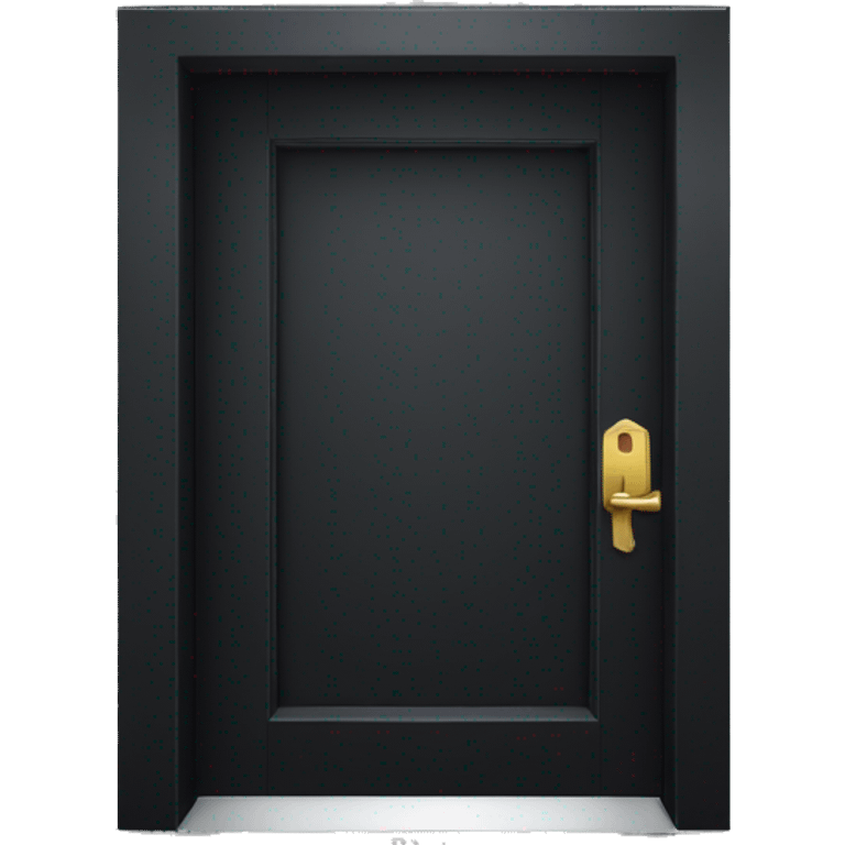 black door ajar with a key emoji