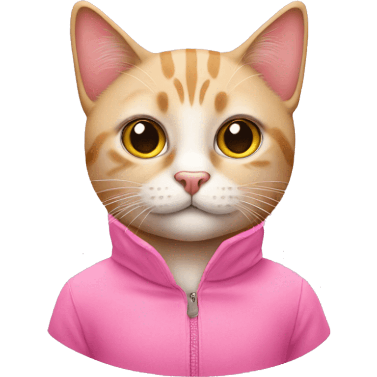 Cat dressed all pink emoji