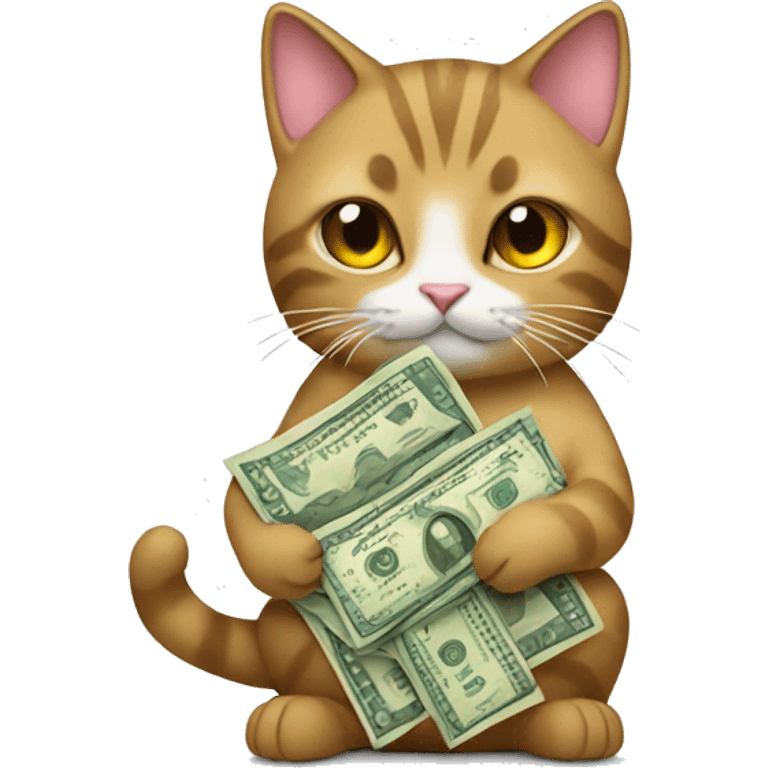 Cat holding money  emoji