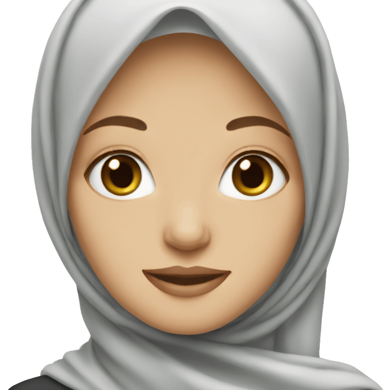 White lady with a hijab emoji