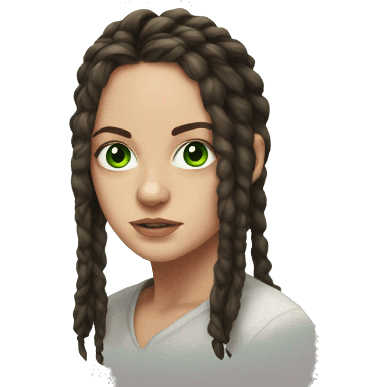 Effy Stonem, portrait, dread-locks, green eyes  emoji