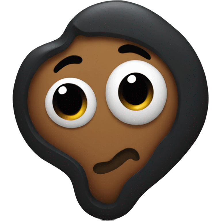 A big black peanut emoji