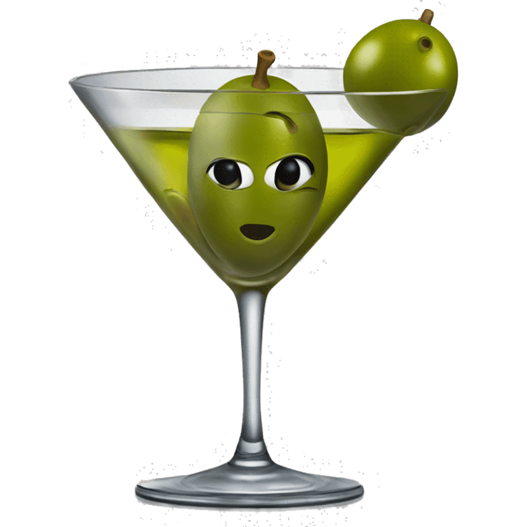 Olives in martini glass emoji