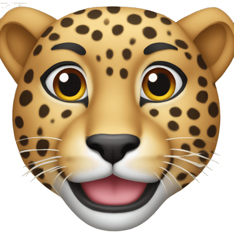 Cheetah wearing a red baseball hat emoji