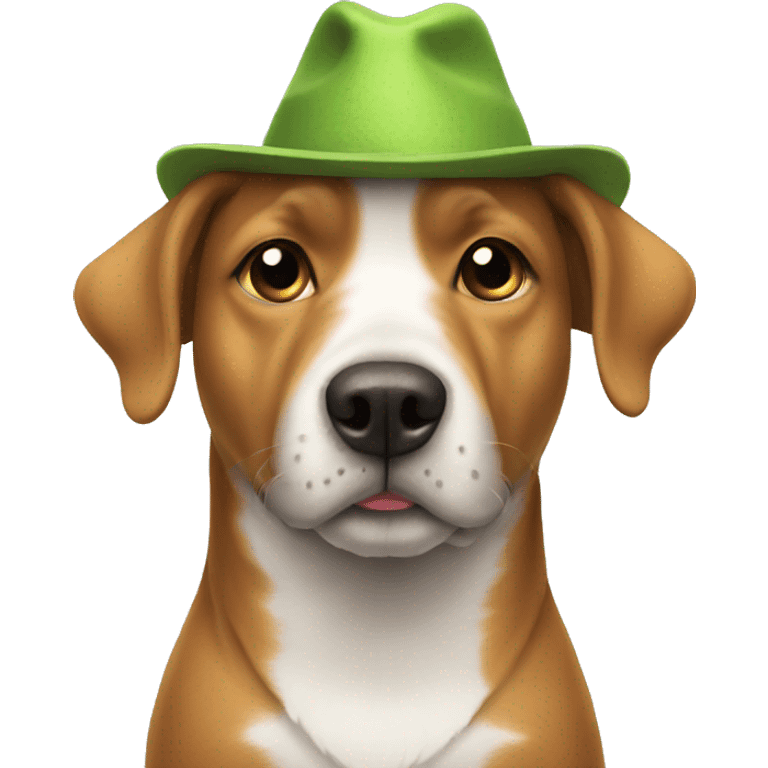 Dog with a dino hat emoji