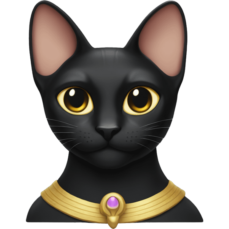 Black cat sphinx  emoji