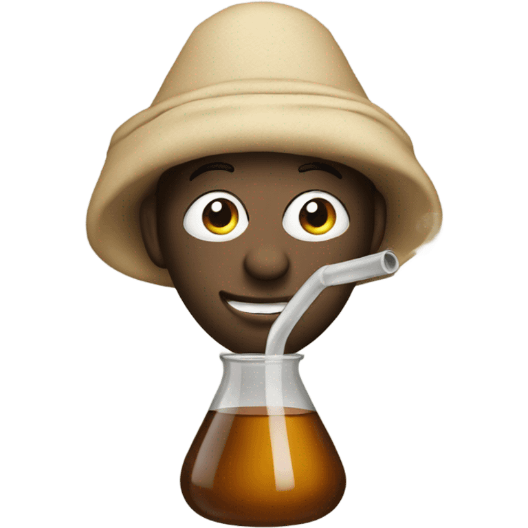 A bong with a bonnet emoji