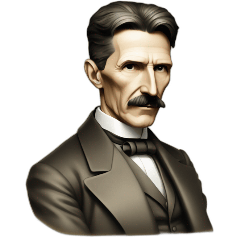 placa dorada Nikola tesla emoji