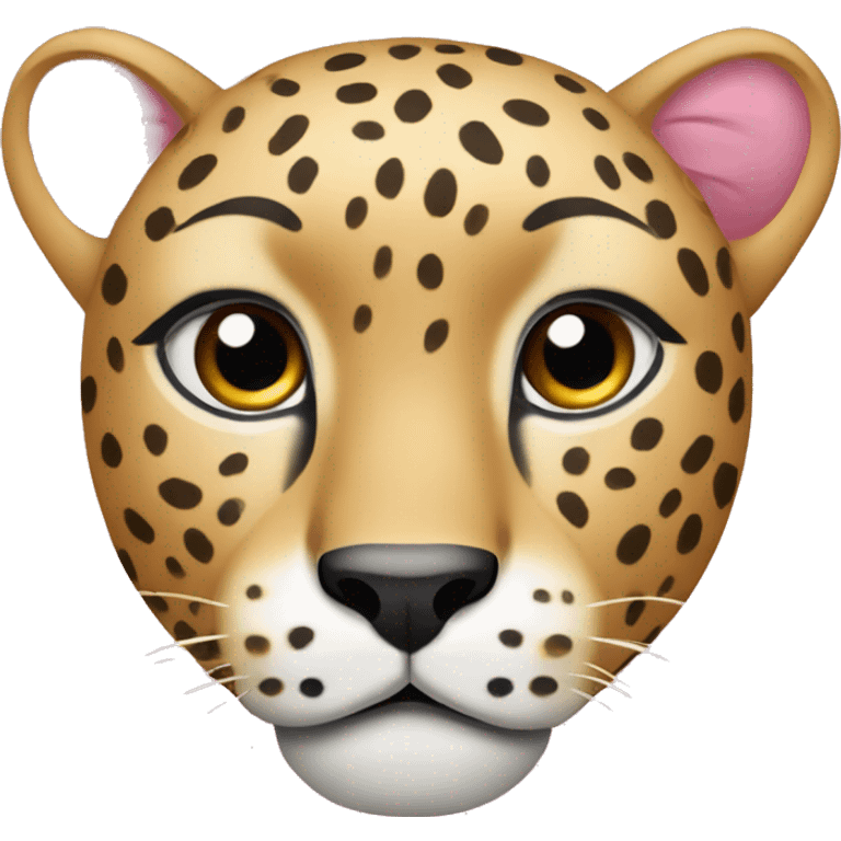 Cheetah with light pink  ིྀ on head emoji