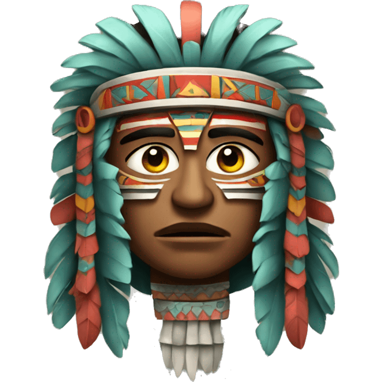 Aztec warrior face emoji