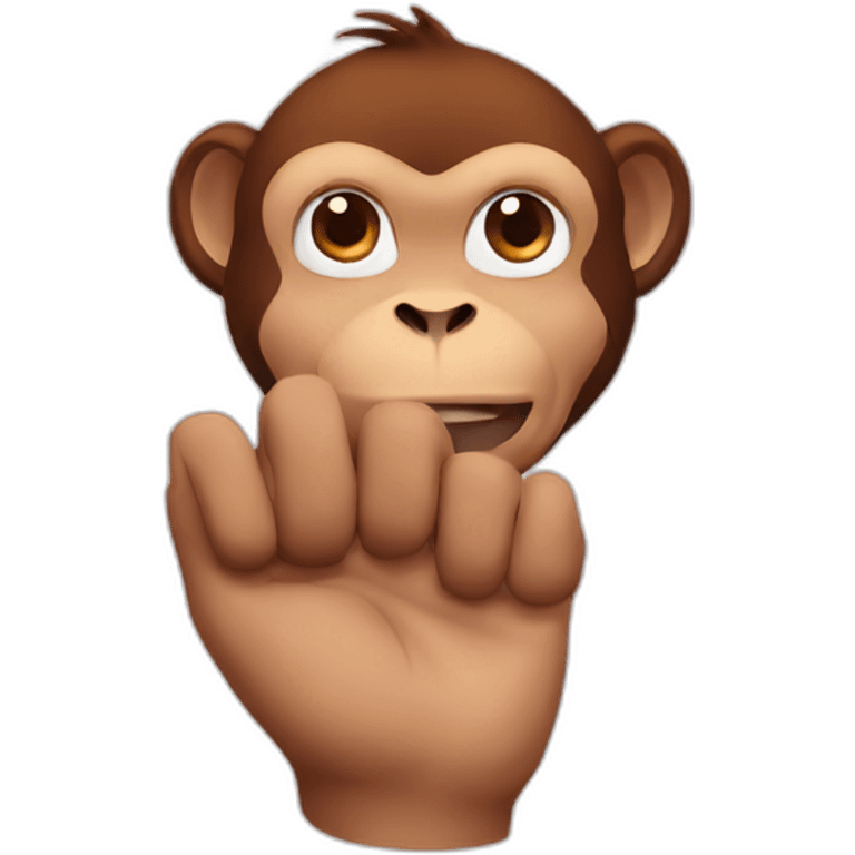 monkey finger 1 emoji